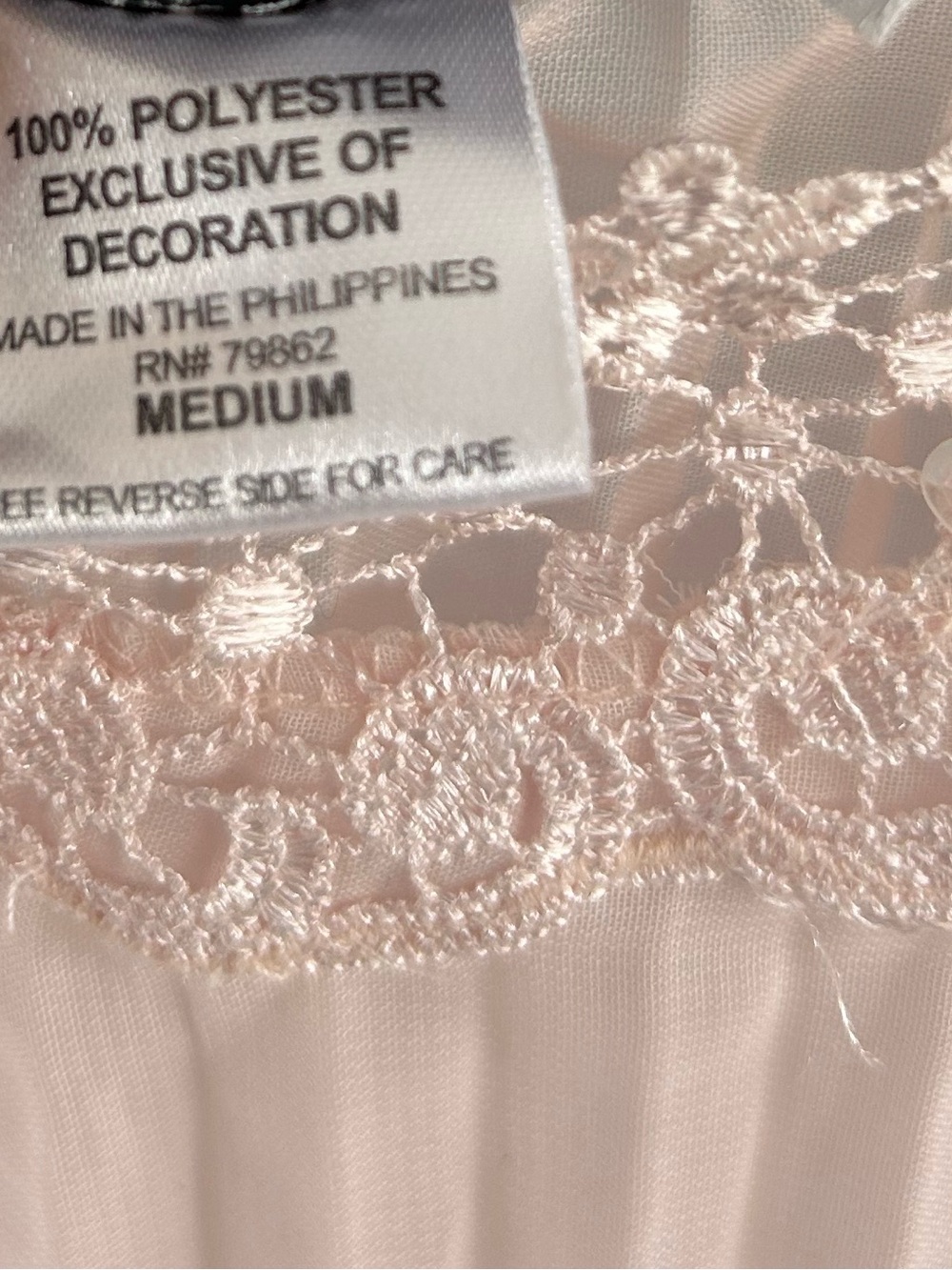 Cinema Etoile VTG Pleated Nightgown Lace Trim Ruffle Strap Lingerie Babydoll Med - Picture 3 of 5